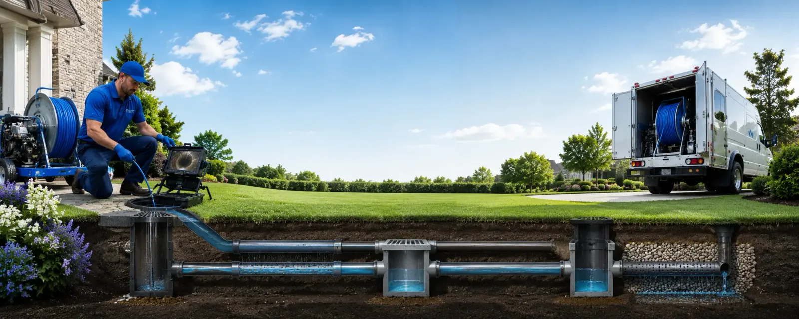 Outdoor drain cleaning information for Needmore, PA